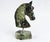 Contemporary Emerald Gemstone Horse Bust Statue Emerald Nose Hand Carved Sculpture For Sale - Image 3 of 15