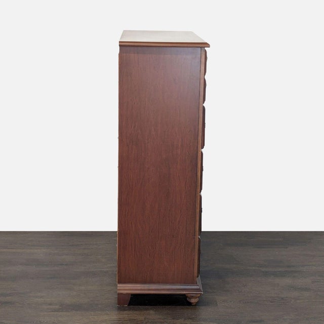 2000 - 2009 Broyhill Wooden Dresser With 5 Drawers, Classic Chestnut Finish For Sale - Image 5 of 10