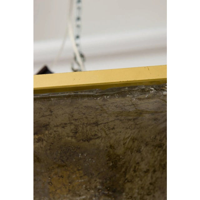 Square Flush Mount Glass Fixture For Sale - Image 4 of 10