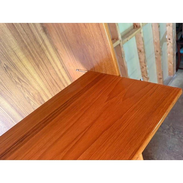 Wood Pair of Mid Century Modern Teak Bookcases Storage Cabinets For Sale - Image 7 of 17