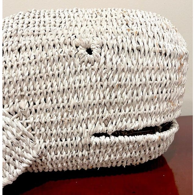 White 1970s Vintage 'Nantucket' White Wicker Sculpture of a Whale For Sale - Image 8 of 8