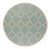 *Seaside Indoor Outdoor Rug Aqua & Cream 6'7" Round For Sale