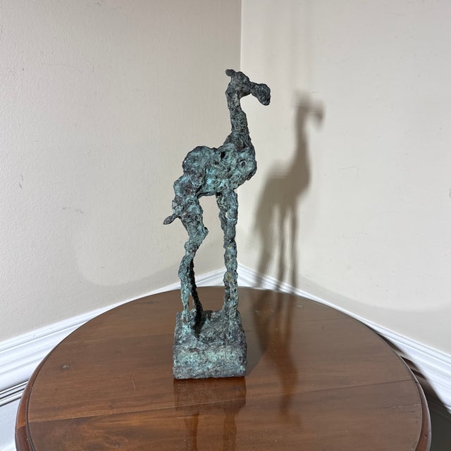 Art Deco Early 21st Century Bronze Artist Made Brutalist Style Camel Sculpture For Sale - Image 3 of 9