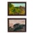 "Fields" Set of 2 Framed Mini Paintings by Jessalin Beutler For Sale