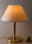 Vintage Table Lamp in Brass & Fabric For Sale - Image 3 of 9