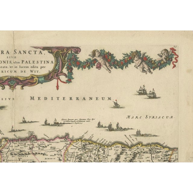 Map of Palestine by Frederic De Wit, 1670 For Sale - Image 11 of 13
