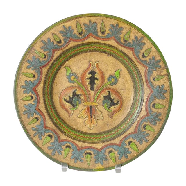 Italian Decorative Plate from Dante Milani Montopoli, 1930s For Sale