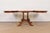1980s Baker Furniture Style Georgian English Yew Wood Pedestal Extension Dining Table, Newly Refinished For Sale In South Bend - Image 6 of 13