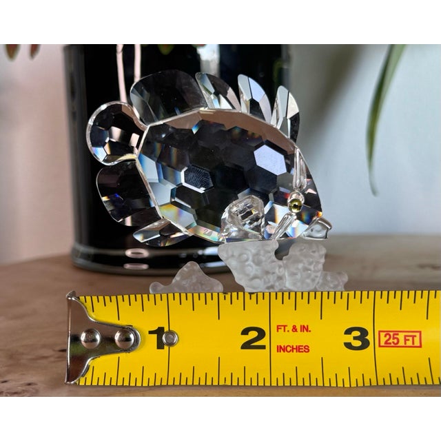 Glass Vintage Swarovski Crystal Butterfly Fish on Coral For Sale - Image 7 of 8