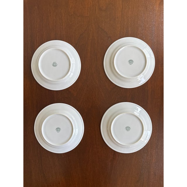 French Blue and White French Appetizer Plates-Set of Four For Sale - Image 3 of 8