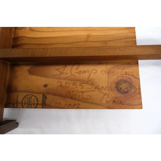 Mid-Century Modern Solid Walnut & Slate Rectangular Mid-Century Modern Coffee Table For Sale - Image 3 of 12