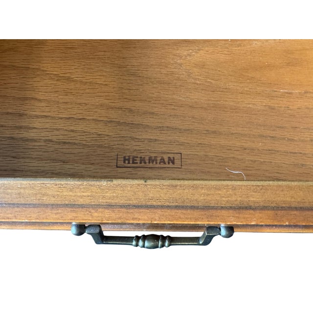 Hekman Mid-Century Modern Walnut End Tables With Drawer and Open Shelf - A Pair For Sale - Image 13 of 13
