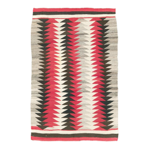 Galerie Shabab Collection Tribal Mid-20th Century Handmade American Flatweave Navajo Throw Rug