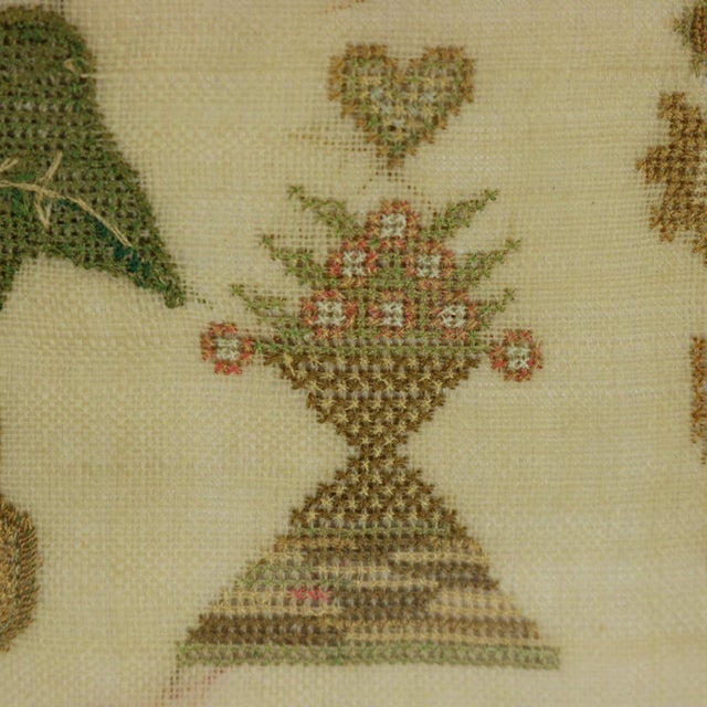 Antique Sampler, 1842, by Ann Minter Aged 8 Years For Sale - Image 11 of 17