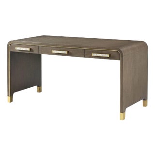 Dark Hollywood Regency Desk For Sale