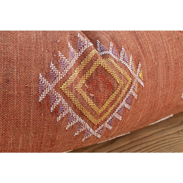 1990s Atlas Chevron Oversized Lumbar Moroccan Pillow For Sale - Image 5 of 9