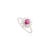 Art Deco VRJewels Ruby & Baguette Diamond Halo Promise Ring Size 5.5 in 14k Gold For Sale - Image 3 of 14