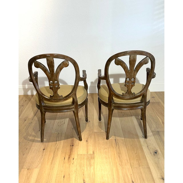 EJ Victor Pair E J Victor Plume Back Fauteuil Chairs For Sale - Image 4 of 4