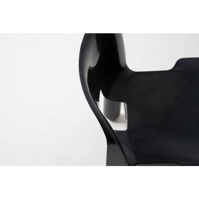 Black Universale Chairs by Joe Colombo for Kartell, 1960s, Set of 6 For Sale - Image 8 of 18