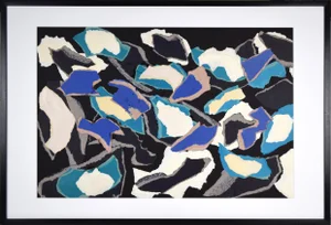 Vintage 1970s Mid-Century Modern Abstract Collage by Irving Richards