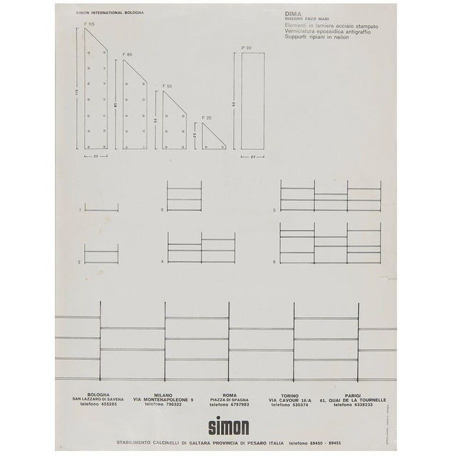 1970s Enzo Mari Dima Modular Wall Shelving System For Sale - Image 11 of 11