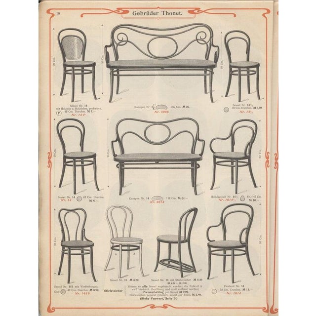 Art Nouveau Bentwood No. 14 Chairs from Gebrüder Thonet, 1930s, Set of 2 For Sale - Image 10 of 11