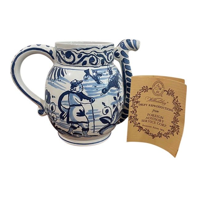 Vintage Oud Delft Colonial Williamsburg Posset Pot Mixing Jug Holland C50 For Sale