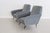 Set of Italian Armchairs in Blue Grey Velvet, 1950s For Sale - Image 18 of 18