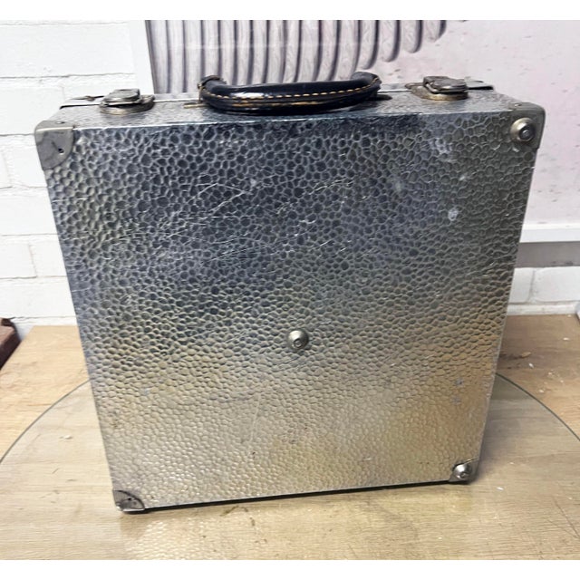 1950s German Hammered Metal Photographers Camera Case For Sale In New York - Image 6 of 9