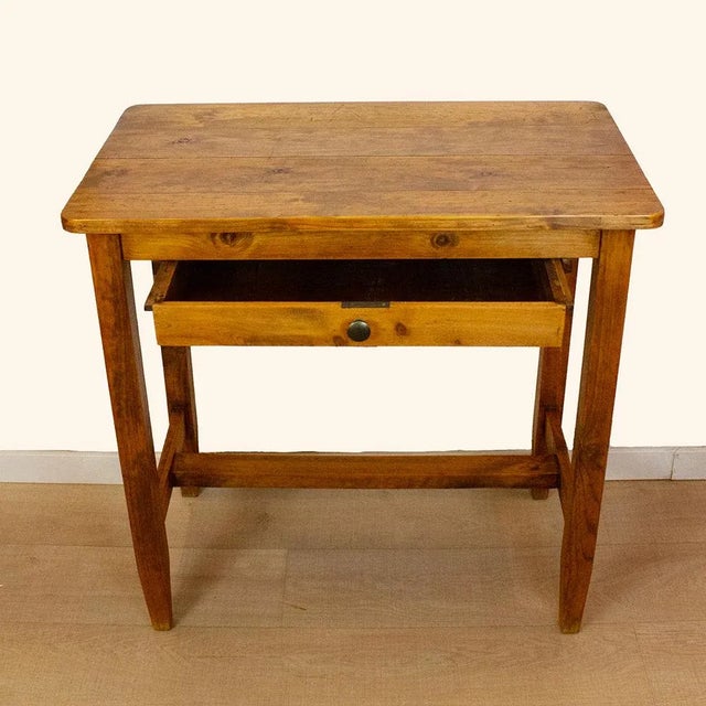 Small French Wooden Kitchen Table, 1940s For Sale - Image 4 of 11
