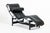 Cassina Lc4 Black Leather Chaise Lounge Chair by Le Corbusier 1981 For Sale - Image 9 of 18