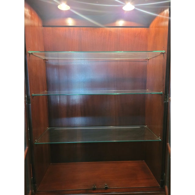 Georgian Style Two Piece Mahogany Breakfront For Sale - Image 18 of 18