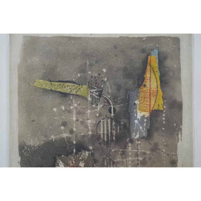 Mid 20th Century Surrealist Color Etching Signed Johnny Friedlaender Framed For Sale - Image 5 of 6