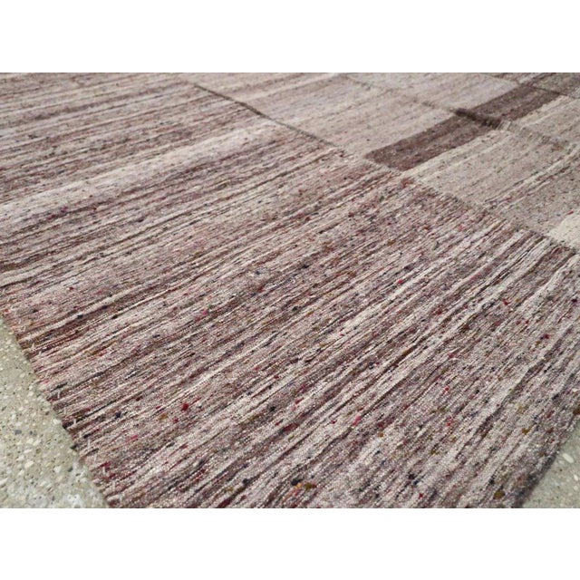 Galerie Shabab Collection Mid-20th Century Handmade Turkish Flat-Weave Kilim Accent Rug in Purple Pewter For Sale - Image 9 of 10