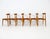 Brown Heart Dining Table and Chairs attributed to Hans J. Wegner for Fritz Hansen, 1950s, Set of 7 For Sale - Image 8 of 17
