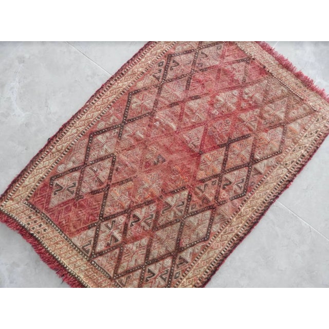 Small Geometrical Jajim Kilim Rug 1′10″ × 2′8″ For Sale - Image 4 of 8