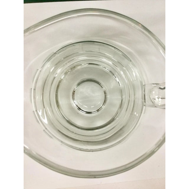 Transparent Art Deco Style Crystal Pitcher For Sale - Image 8 of 11