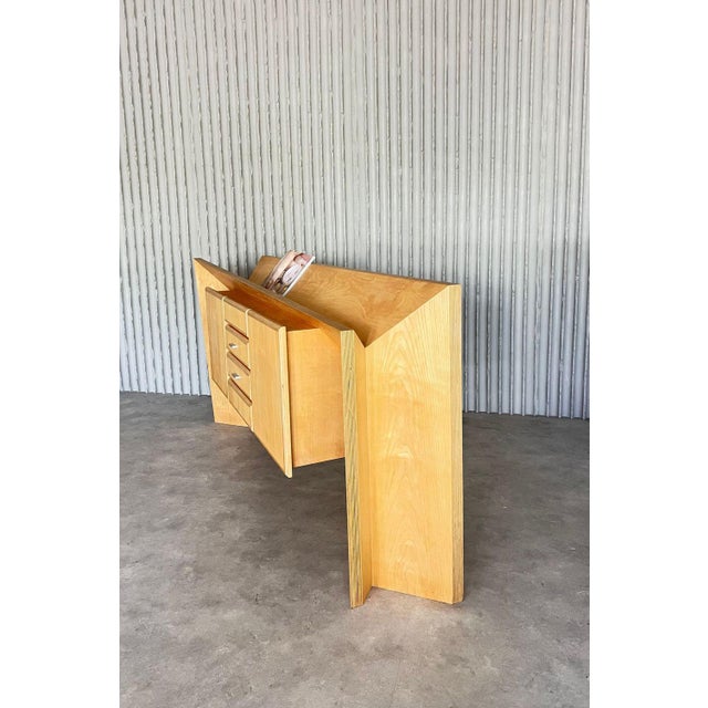 Handmade Asymmetrical Sideboard, 1980s For Sale - Image 9 of 18