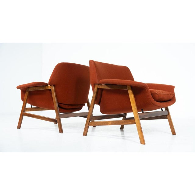 Mod. 849 Armchairs attributed to Gianfranco Frattini for Cassina, 1950s, Set of 2 For Sale - Image 13 of 15