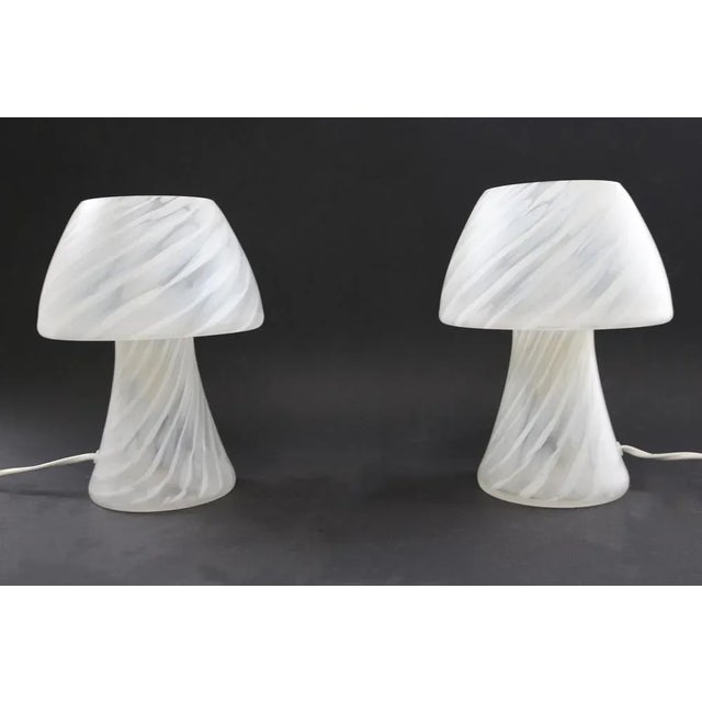 Swirl Mushroom Mushroom Table Lamps, 1970s, Set of 2 For Sale - Image 11 of 11