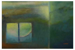 Roberto Cuccaro, Sunlight Coming Through, Original Oil on Canvas, 2000s