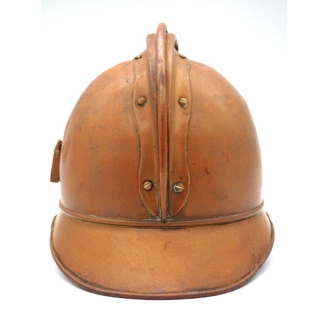 Metal Early 20th Century French Fire Helmet, France, 1890s For Sale - Image 7 of 10