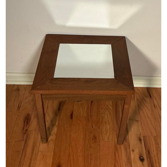 1960s Vintage Infinity Led End Table Accent Side Walnut Table, Circa 1960s For Sale - Image 5 of 12