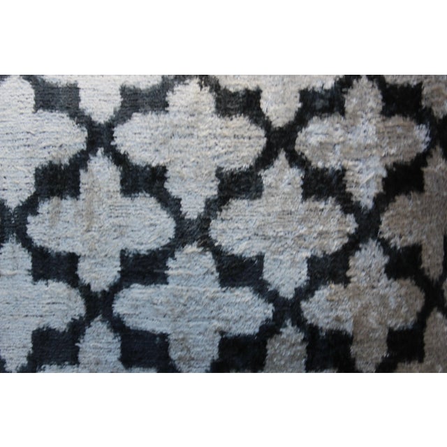 Velvet Ikat Pillow will fascinate you with its high quality textile and natural colours. For weaving these silk pillows...