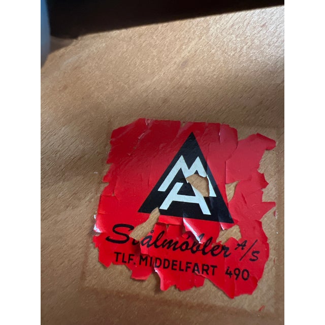 1950s Stalmobler Mid Century Danish 3 Leg Dot Stools Pair Steel Teak MCM For Sale - Image 4 of 18