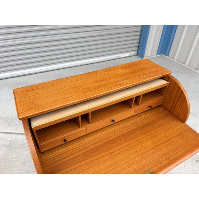 1960s Danish Modern Teak Secretary Desk by Egon Ostergaard For Sale - Image 11 of 11