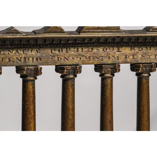 Grand Tour Amazing Miniature 19th Century Antique Grand Tour Bronze Temple of Saturn Statue Sculpture Roman Forum Neoclassical Home Decor For Sale - Image 3 of 12