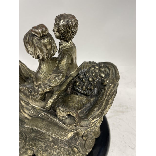 Carriage Sculpture with Horses Laminated in Silver, Italy, 1970s For Sale - Image 6 of 15