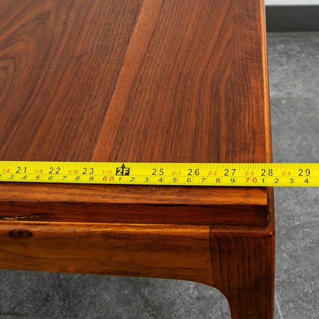 Mid Century Modern End Table Lane Side Walnut Vintage Square MCM Style 997-06 For Sale - Image 9 of 10