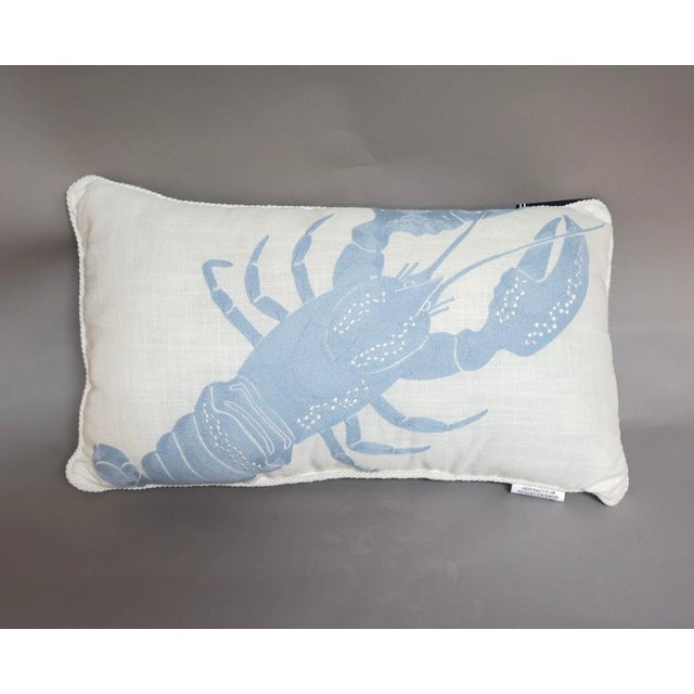 Pair of Nautica Embroidered Lobster Lumbar Pillows For Sale - Image 4 of 7